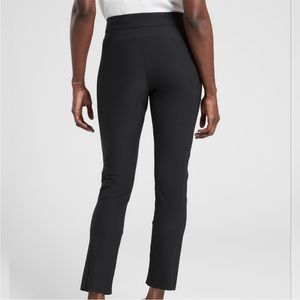 Athleta Black Stellar Slim Fit Trouser Pant Slacks size 4 high rise skinny